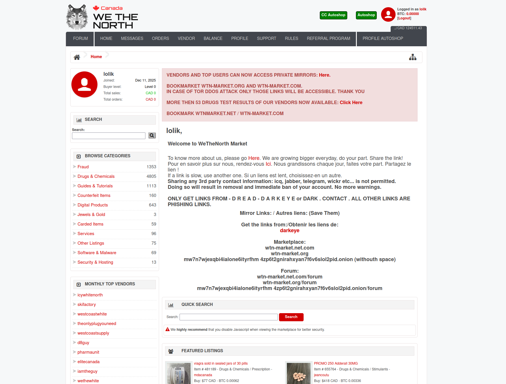 WeTheNorth Dashboard